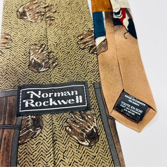 Norman Rockwell Artistic Brown Tie - Picture 2 of 4